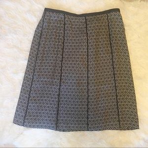 Ann Taylor Black and White A-Line Skirt